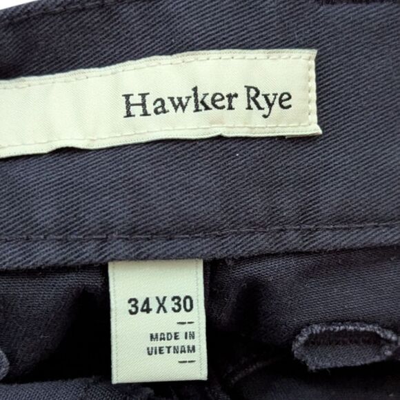 Hawker Rye Essential Wash Stretch Straight Fit Chino Navy Men's 34x30 NWT - Picture 7 of 11